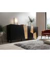 cama meble Komoda ETNA 200x42x82 czarny mat + dąb craft - nr 13