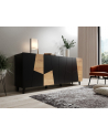 cama meble Komoda ETNA 200x42x82 czarny mat + dąb craft - nr 14
