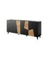 cama meble Komoda ETNA 200x42x82 czarny mat + dąb craft - nr 9