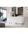 cama meble Komoda JUNGLE 152x40 5x74 5 biały mat + czarne nóżki - nr 3
