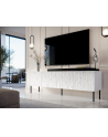 cama meble Szafka RTV JUNGLE 190x40 5x59 5 biały mat + czarne nóżki - nr 12