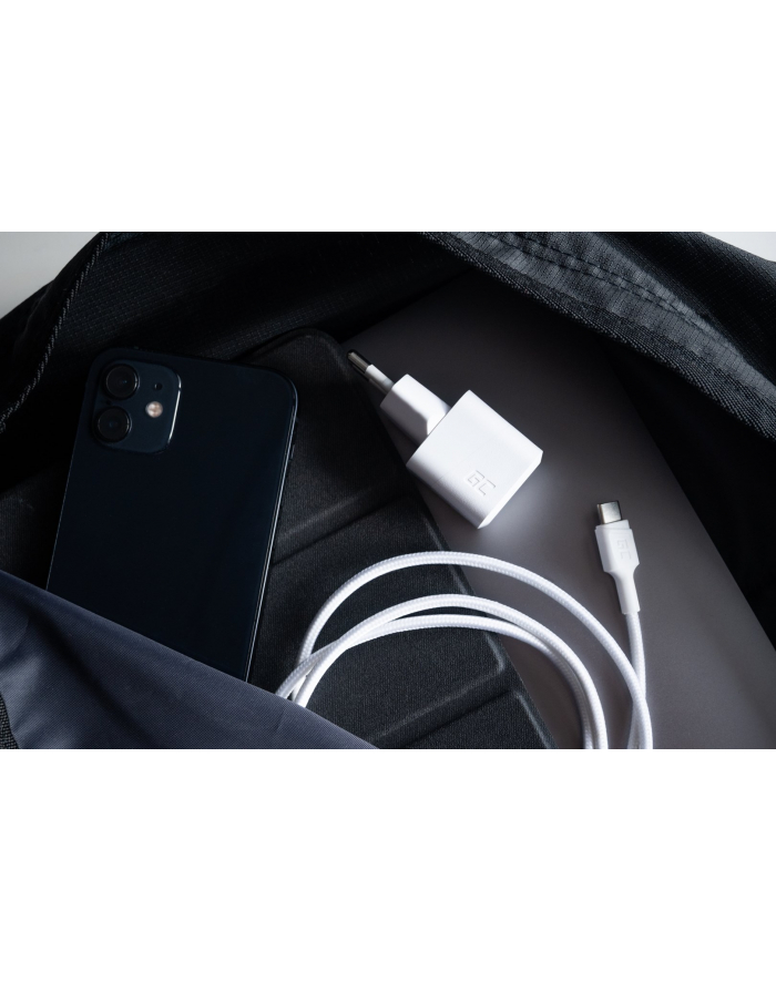 GREEN CELL ŁADOWARKA USB-C GAN GC POWERGAN 33W PD 30 QC 30 USB-C BIAŁA główny