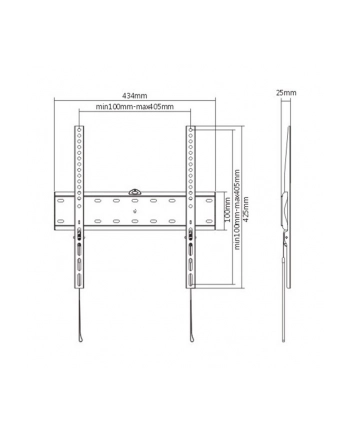 GEMBIRD WM-55F-02 Uchwyt ścienny do telewizora 32-55inch do 40 kg