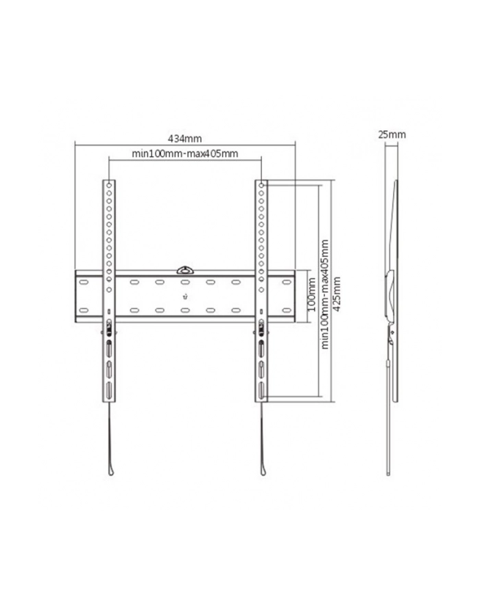 GEMBIRD WM-55F-02 Uchwyt ścienny do telewizora 32-55inch do 40 kg główny