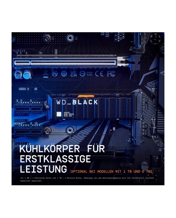 Dysk SSD WD Black SN850X WDS100T2XHE (1 TB ; M2; PCIe NVMe 40 x4; heatsink)