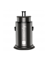 TECHLY Mini Car Charger USB-A and USB-C Fast Charge 3.0 38W Black Metal - nr 13