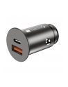 TECHLY Mini Car Charger USB-A and USB-C Fast Charge 3.0 38W Black Metal - nr 1