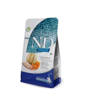 FARMINA N'D OCEAN CAT COD  SHRIMP  PUMPKIN ' CANTALOUPE MELON KITTEN 1 5kg