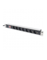 Listwa zasilająca PDU 19'''', 1U, 7 gniazd, moc: 16A, 4000W, aluminiowa, włącznik, 2m - nr 14
