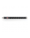 Listwa zasilająca PDU 19'''', 1U, 7 gniazd, moc: 16A, 4000W, aluminiowa, włącznik, 2m - nr 15