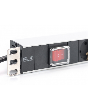 Listwa zasilająca PDU 19'''', 1U, 7 gniazd, moc: 16A, 4000W, aluminiowa, włącznik, 2m nr 1