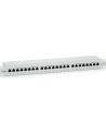 Patch panel 24 port 1U kat.6 ekranowany szary - nr 16