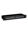 Patch panel 16 port 1U kat.6  ekranowany czarny - nr 7