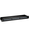 Patch panel 24 port 1U kat.6  ekranowany czarny - nr 15