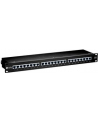 Patch panel 24 port 1U kat.6  ekranowany czarny - nr 21