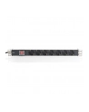 Listwa zasilająca PDU 19'''', 1U, 7 gniazd, moc: 16A, 4000W, aluminiowa, włącznik, 2m - nr 15