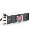 Listwa zasilająca PDU 19'''', 1U, 7 gniazd, moc: 16A, 4000W, aluminiowa, włącznik, 2m - nr 21