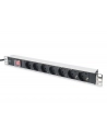 Listwa zasilająca PDU 19'''', 1U, 7 gniazd, moc: 16A, 4000W, aluminiowa, włącznik, 2m - nr 5