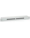 Patch panel 16 port 1U kat.6  ekranowany szary - nr 42