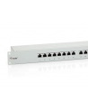 Patch panel 24 port 1U kat.6 ekranowany szary - nr 47