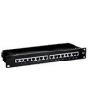 Patch panel 16 port 1U kat.6  ekranowany czarny - nr 16
