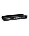 Patch panel 16 port 1U kat.6  ekranowany czarny - nr 17