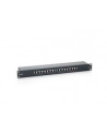 Patch panel 16 port 1U kat.6  ekranowany czarny - nr 7