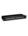 Patch panel 16 port 1U kat.6  ekranowany czarny - nr 8