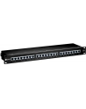 Patch panel 24 port 1U kat.6  ekranowany czarny - nr 25