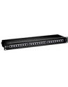 Patch panel 24 port 1U kat.6  ekranowany czarny - nr 8
