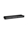 Patch panel 24 port 1U kat.6  ekranowany czarny - nr 9