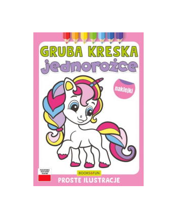 booksandfun Kolorowanka Gruba kreska Jednorożec. Books and fun