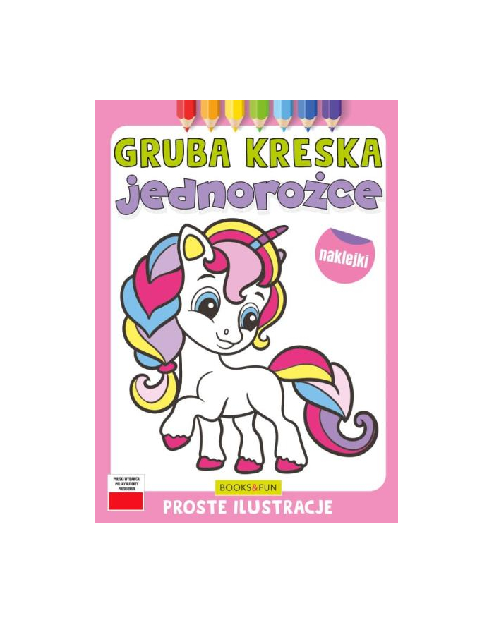 booksandfun Kolorowanka Gruba kreska Jednorożec. Books and fun główny