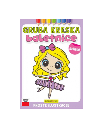 booksandfun Kolorowanka Gruba kreska Baletnica. Books and fun