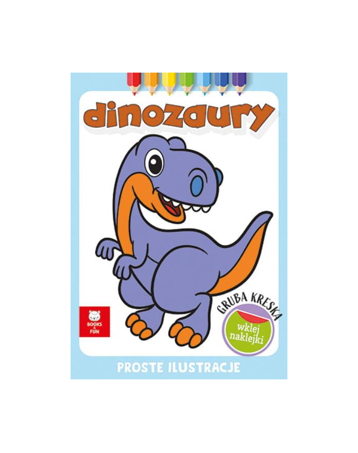 booksandfun Kolorowanka Gruba kreska Dinozaury. Books and fun główny