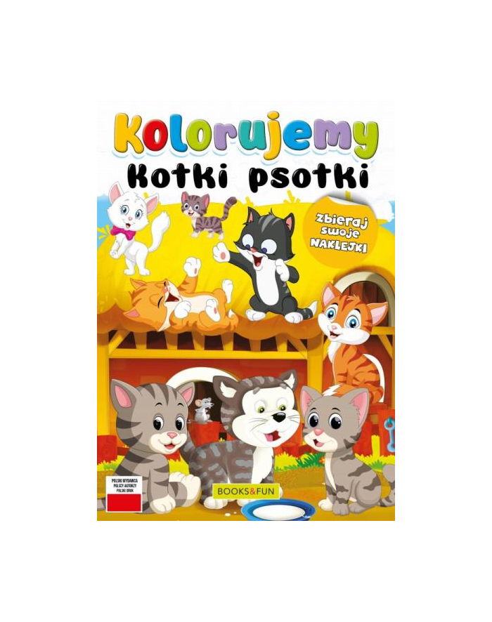 booksandfun Kolorowanka Kolorujemy kotki psotki. Books and fun główny