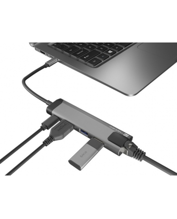 natec Stacja dokująca Multi Port Fowler Go USB-C - Hub 2x USB 3.0, HDMI 4K, USB-C PD, RJ45