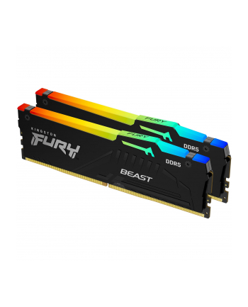 kingston Pamięć DDR5 Fury Beast Black RGB  64GB(2*32GB)/6000  CL36 EXPO