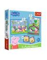 Puzzle 2w1 + memos Radosne chwile Świnka Peppa Peppa Pig 93331 Trefl - nr 3
