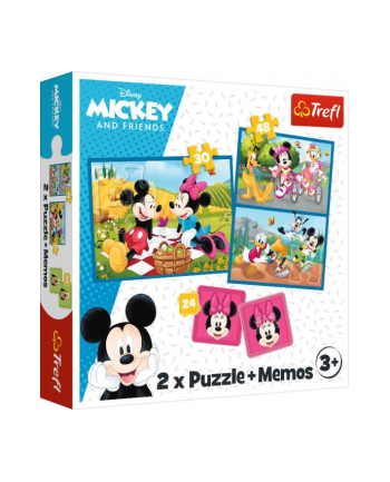 Puzzle 2w1 + memos Poznaj bohaterów Disney 93344 Trefl
