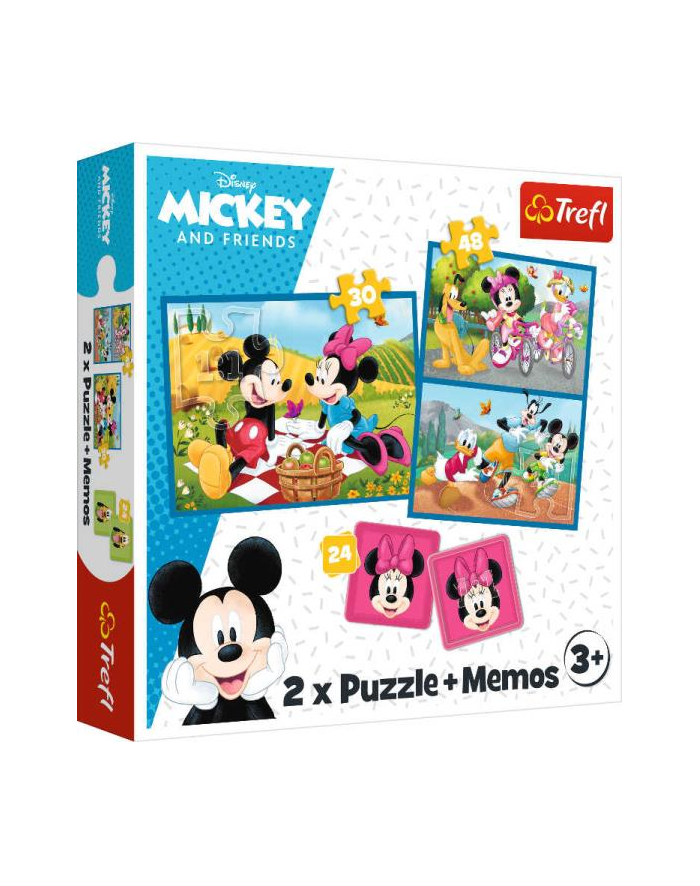 Puzzle 2w1 + memos Poznaj bohaterów Disney 93344 Trefl główny