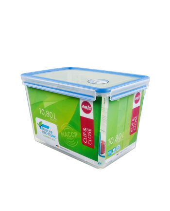 Emsa CLIP ' CLOSE food storage container (transparent/blue, 10.6 liters, large format)