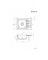 Zlewozmywak granitowy 1-komorowy z ociekaczem D-EANTE czarny ZORBA - nr 3