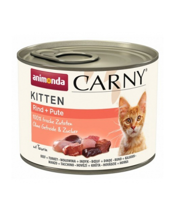 ANIMONDA Carny Kitten smak: wołowina indyk 200g