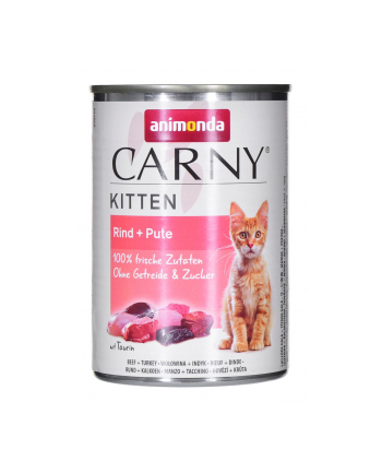 ANIMONDA Carny Kitten smak: wołowina indyk 400g