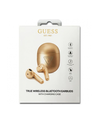 guess Sluchawki Bluetooth TWS GUTWST82TRD Gold