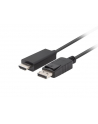 lanberg Kabel DisplayPort (M) V1.1 -> HDMI (M) 1m czarny - nr 12