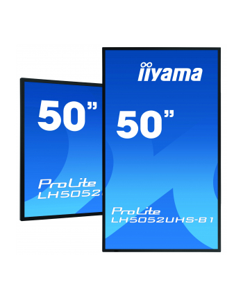 iiyama Monitor wielkoformatowy 49.5 cala LH5052UHS-B1 4K,24/7,SDM,IPS,ANDROID,500cd,DaisyChain