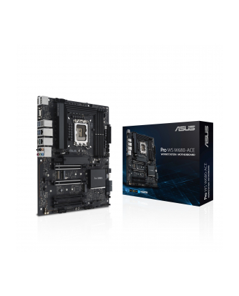 Płyta ASUS Pro WS W680-ACE W680 (LGA 1700) ATX motherboard  2x PCIe 50  3x PCIe 40  3x PCIe 40 M2 slots  2x USB 32 Gen 2  4x USB 32 Gen 1  2x USB 20  2x 25 Gb Ethernet   1x SlimSAS  4x SATA   HDMI  DisplayPort and VGA