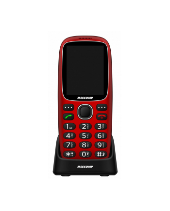 mesmed Telefon komórkowy dla seniorów Mescomp MT-180 Hektor Czerwony